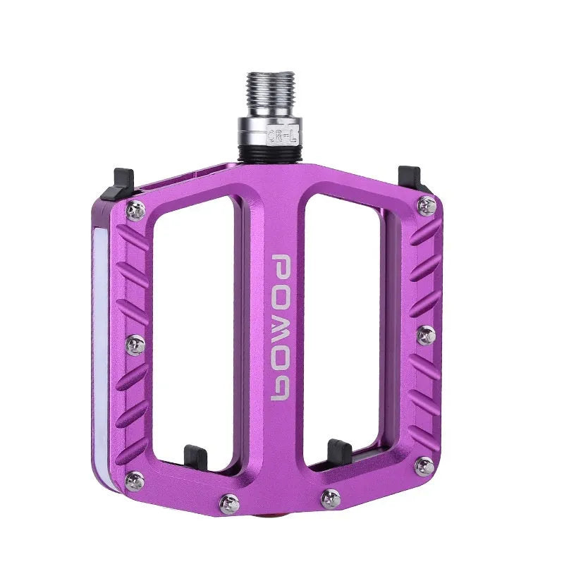 Aluminium alloy bicycle pedals with integrated 710LED luminous lighting in multiple colour options