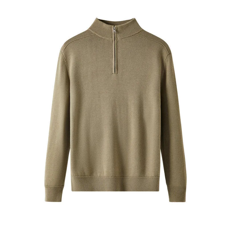 Men's slim fit wool pullover sweater in six colour options with long sleeves and casual design