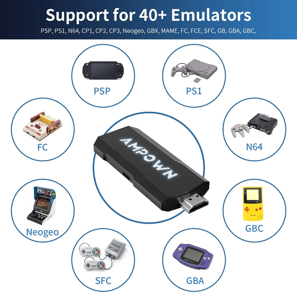 HD home TV game console with wireless controller in e-sports style design