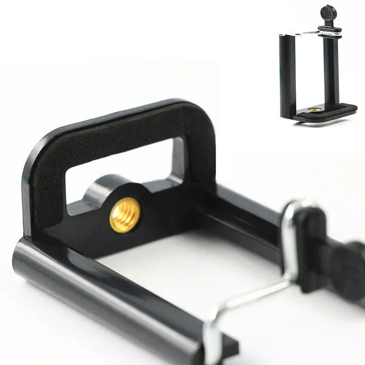 Black plastic U-shaped clip car phone holder for vent mounting