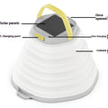White plastic camping lamp with large capacity lighting for tents.