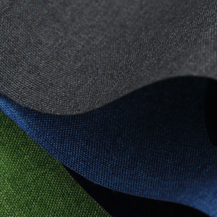 Polyester ant cloth fabric material in black blue green colours for luggage furniture applications