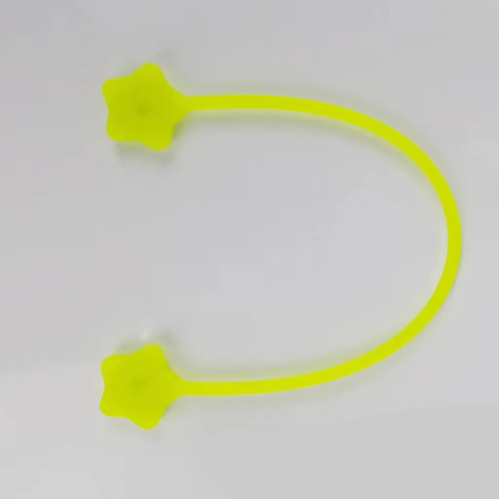 Silicone magnet wire winder for cable organisation in purple colour