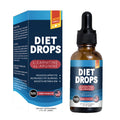 60ml glass bottle of ketone drops, a liquid dietary supplement for keto diets.