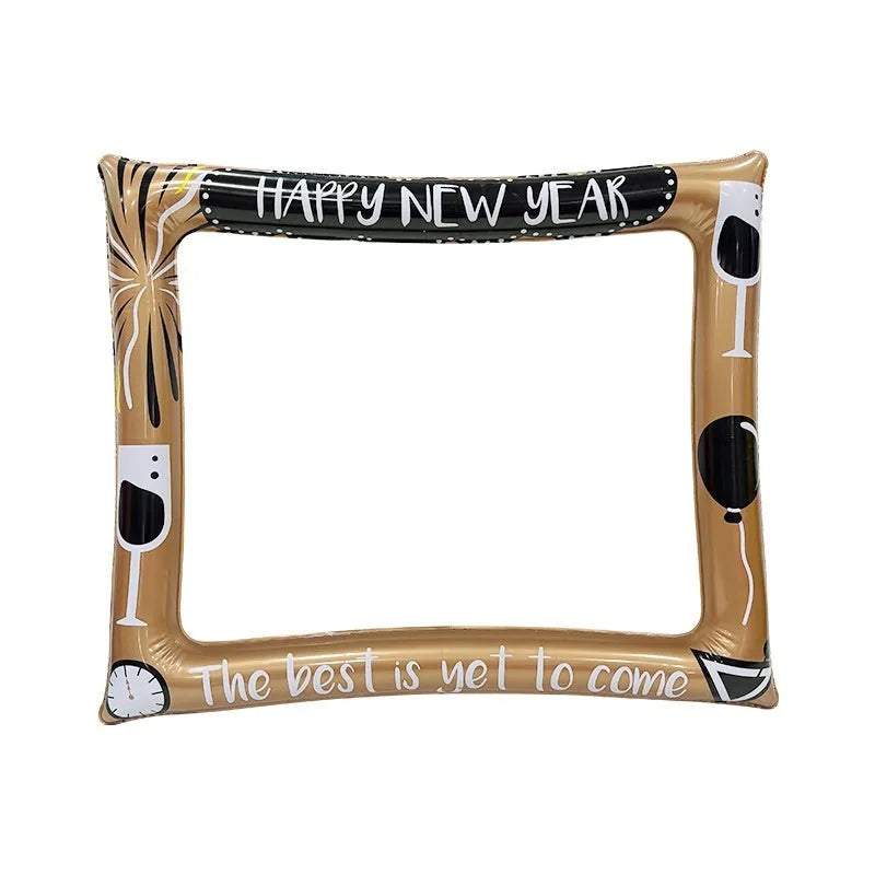 Christmas-themed inflatable photo frame PVC creative prop for festive photography