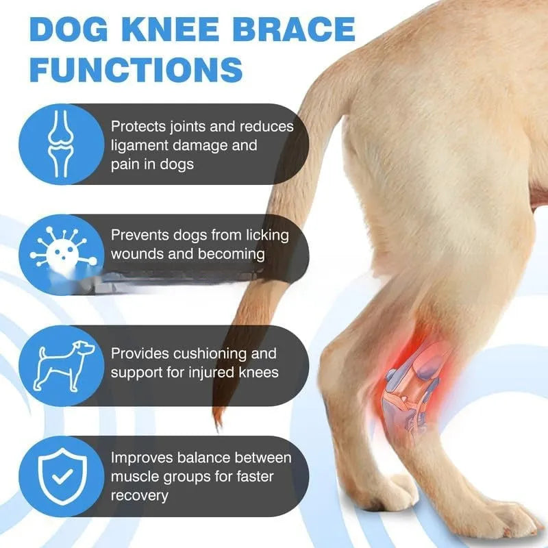 Black polyester pet leg guard for joint protection and ACL rehabilitation