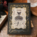 A5 gothic style retro art notebook with wood pulp paper pages.
