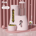Hamster automatic drinking water feeder and food basin in white, blue or pink colour options