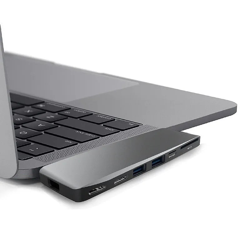 USB-C hub with eight ports for MacBook Pro including USB 3.0, HDMI and card readers