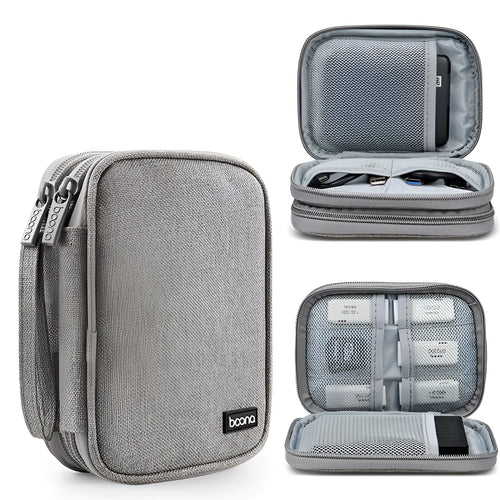 Black Oxford cloth protective case for a 2.5-inch external hard drive