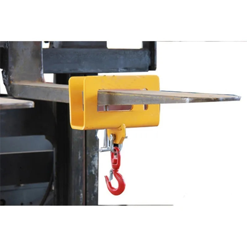 MK 500kg capacity rotatable forklift crane hook with safety locking device, made from iron.
