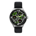 Smart watch with colourful AMOLED display showing health stats, on a silicone wristband.