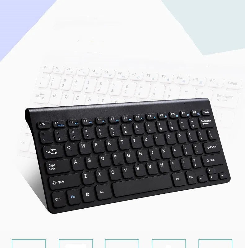 Wireless keyboard and mouse set in black colour with USB receiver