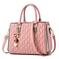 Women's large-capacity polyester messenger bag in street trend style with sandwich zipper pocket