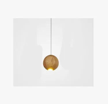 Nordic style solid wood ball chandelier ceiling pendant light with adjustable drop