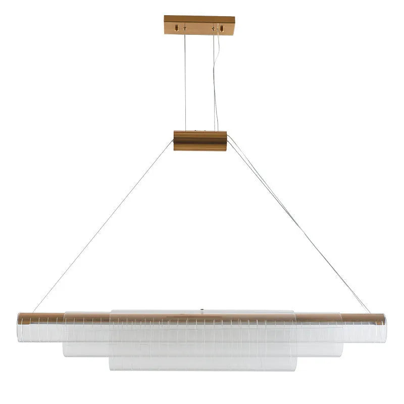 Minimalist modern glass pendant lamp with iron body for restaurant or bar LED lighting