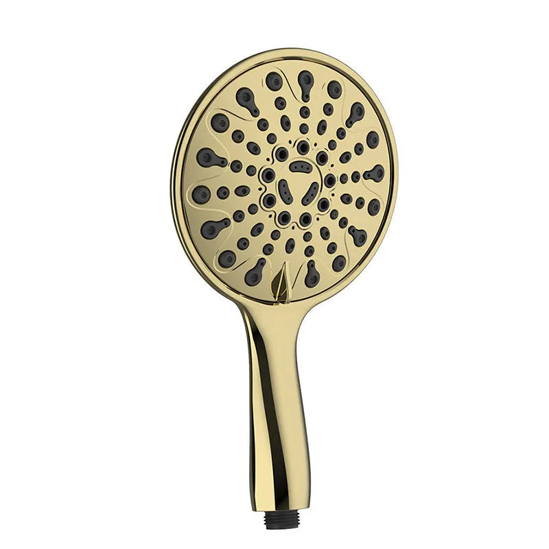 Portable 6-inch handheld shower with electroplated finish showing spray function selector
