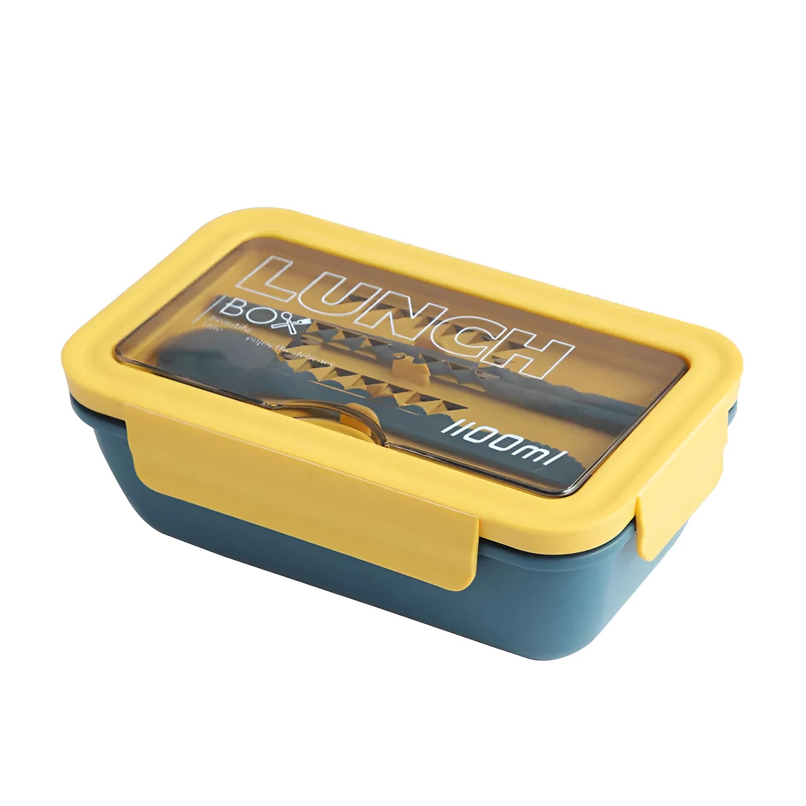 Four-layer partitioned bento lunch box in Nordic style plastic construction
