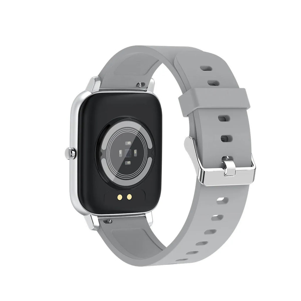H80 fashion sports smart watch with spherical glass screen and silicone strap showing health metrics display