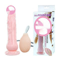 Flesh-coloured realistic suction cup dildo toy made from soft TPR, showing its 200mm length and strong suction cup base.