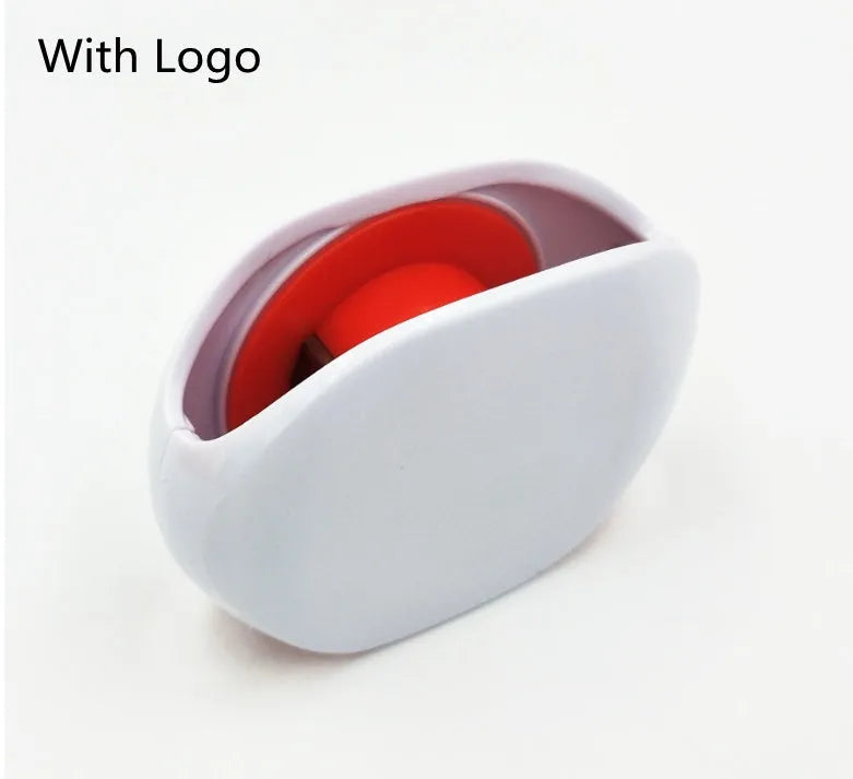 Automatic earphone cable winder with telescopic push mechanism showing compact design