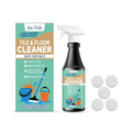 Floor cleaning kit with 237ml spray bottle and effervescent tablets for hard floors.