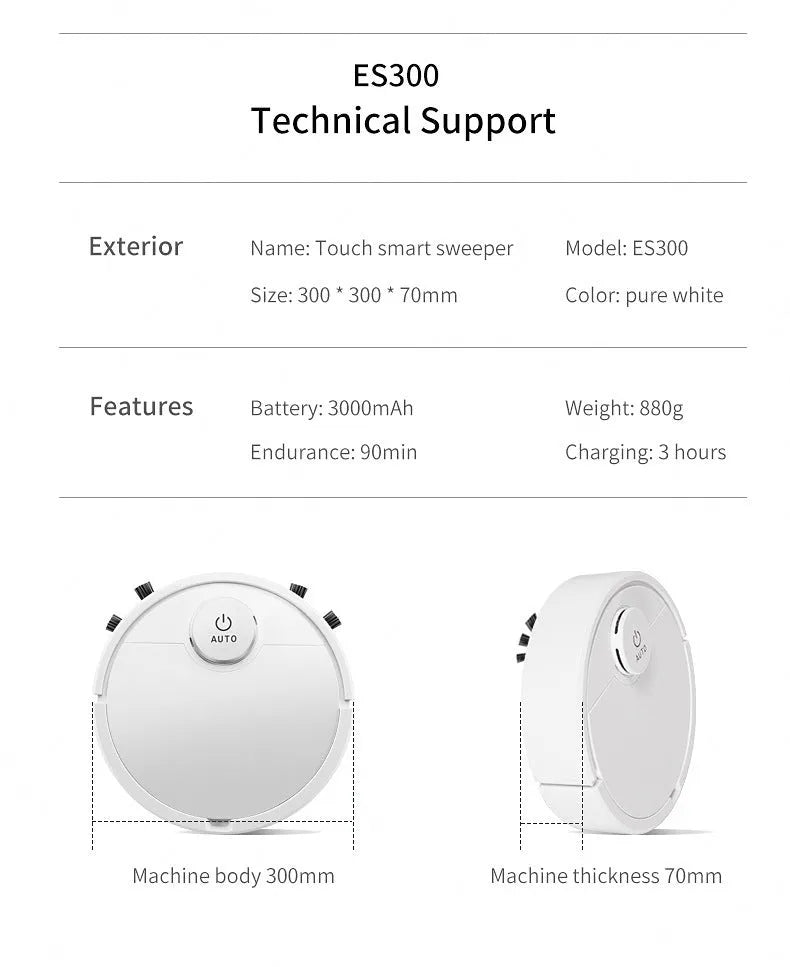 Automatic sweeping robot cleaner with circular 28cm design and ABS plastic construction