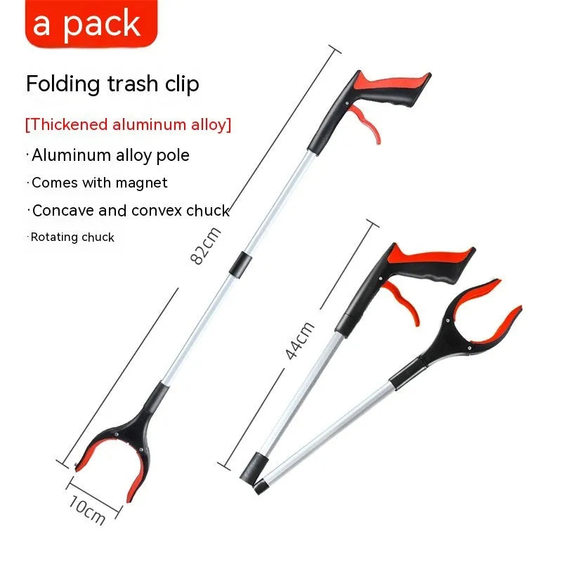 Trash folder artifact sewer pliers waste grabber tool in blue, green, orange, red, yellow, and blue lighting colours