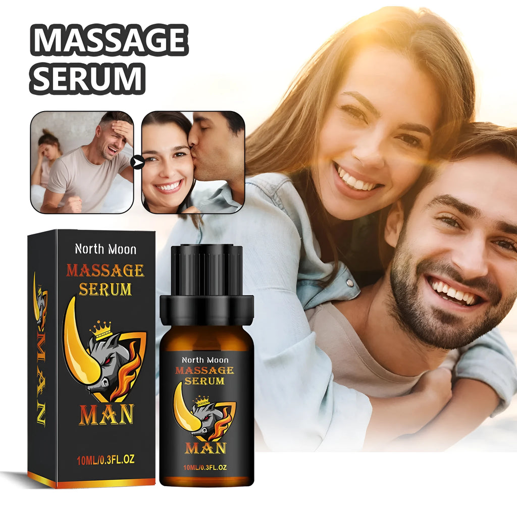 10ml men's body care essential oil bottle with ginger root and cocoa butter ingredients