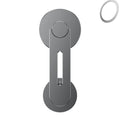Silver aluminium alloy magnetic car phone holder with 180-degree flip bracket for Tesla dashboard mounting