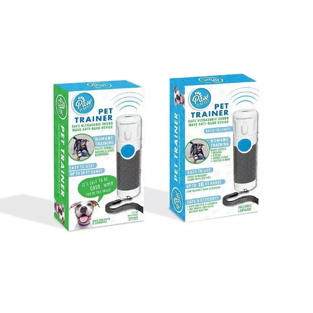 White handheld ultrasonic dog trainer device for bark control