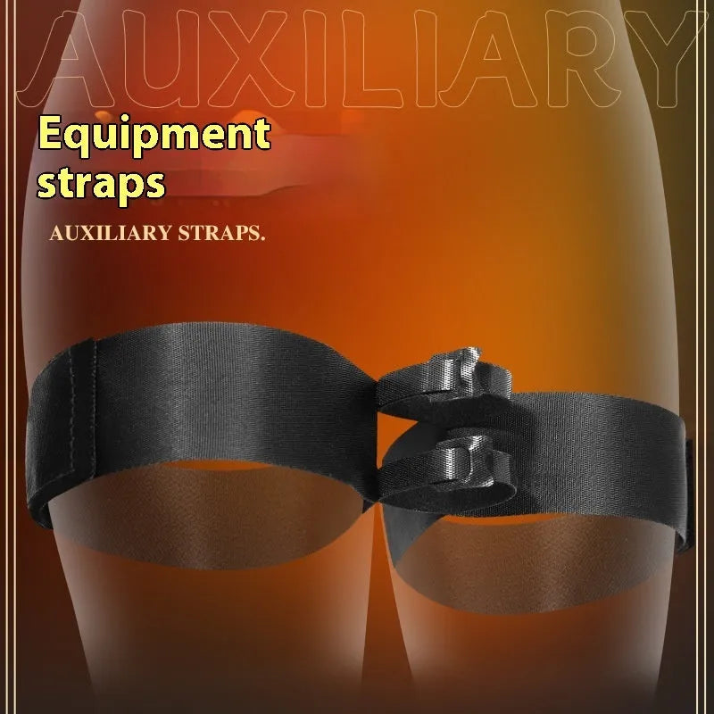 Black knitted sex toy strap for adult toy attachment