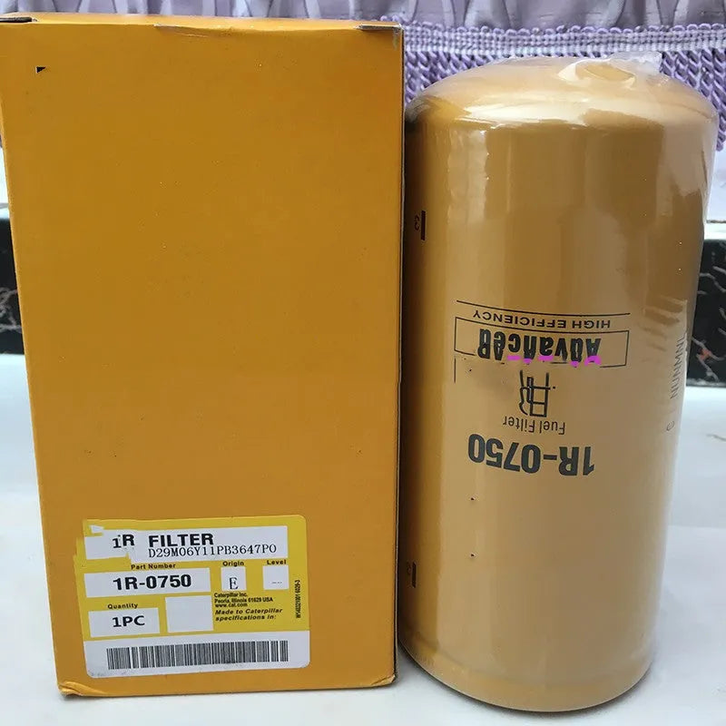 1R-0750 fuel filter element with filter paper construction for oil impurity removal