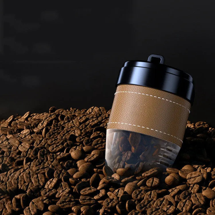 Coffee cup shaped car air freshener solid perfume in plastic casing with coffee bean fragrance