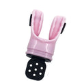 Plastic free diving mouthpiece in edible silicone showing colour options including black, white, blue, green, yellow and pink