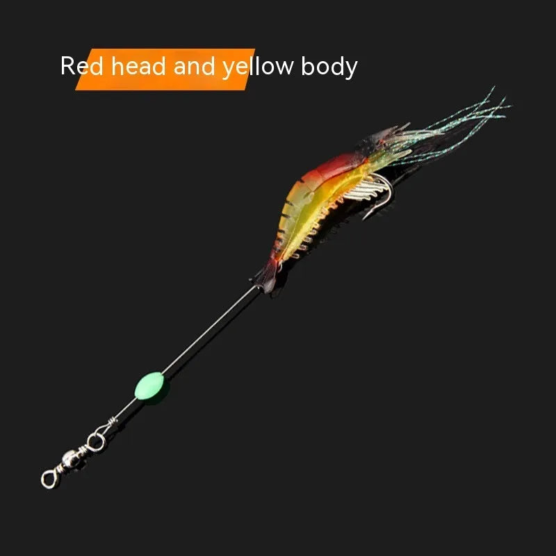 Luer soft fishing lure with hook in multiple colour options including luminous yellow and pink