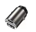 Mini 30W car cigarette lighter charger with zinc alloy housing in black colour