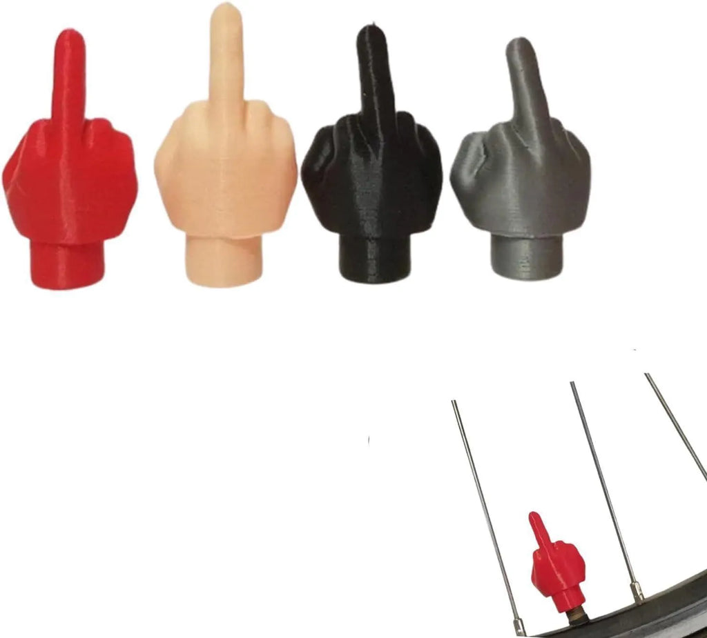 Eight latex car tyre valve caps showing black and skin colour pieces for tyre pressure maintenance