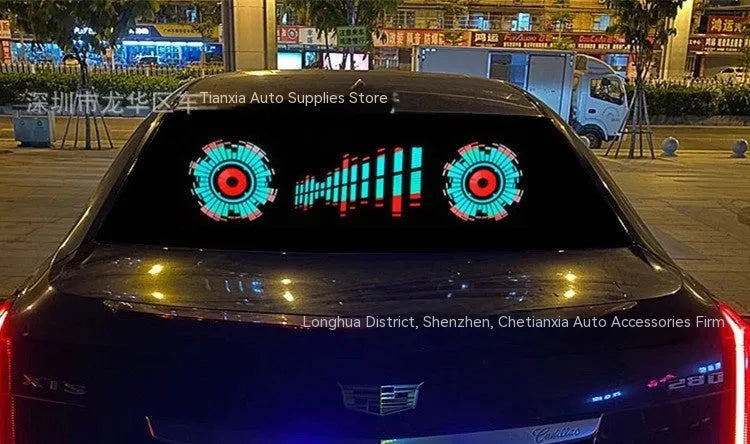 90cm long car interior voice control rhythm light bar with music sync and themed displays.