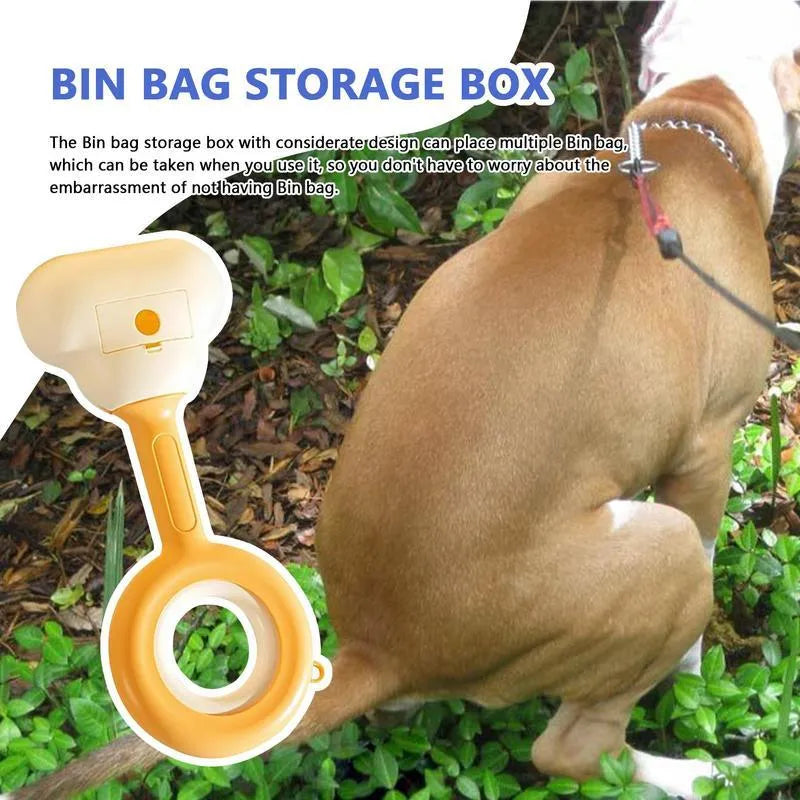 White blue and beige coloured cloud jaw design dog pooper scooper on a green lawn.