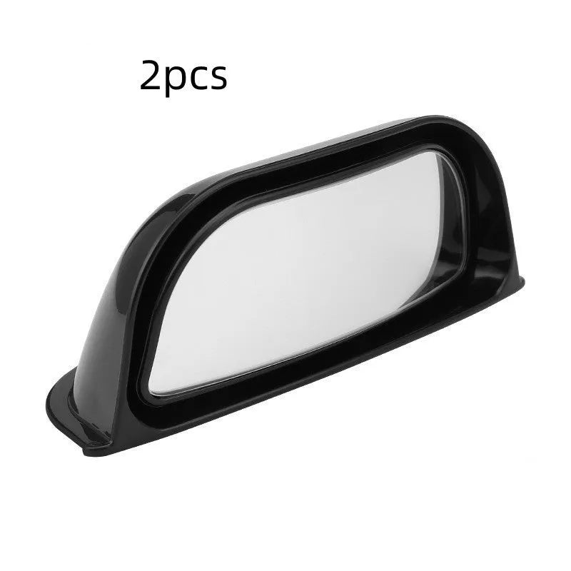 Black universal wide angle car rearview mirror with two-row surface design