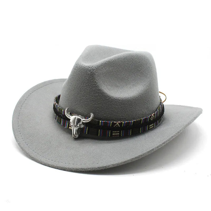 Western-style cowboy hat with a bell crown, shown in multiple colour options.