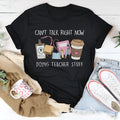 Black cotton T-shirt with round neck and short sleeves straight cut design