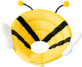 Soft adjustable cat cone collar with bee design and Velcro closure in four sizes