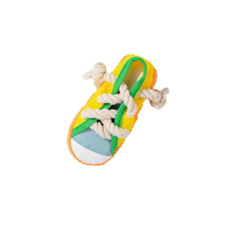 Interactive plastic dog chew toy with squeaker sound mechanism in three colour options