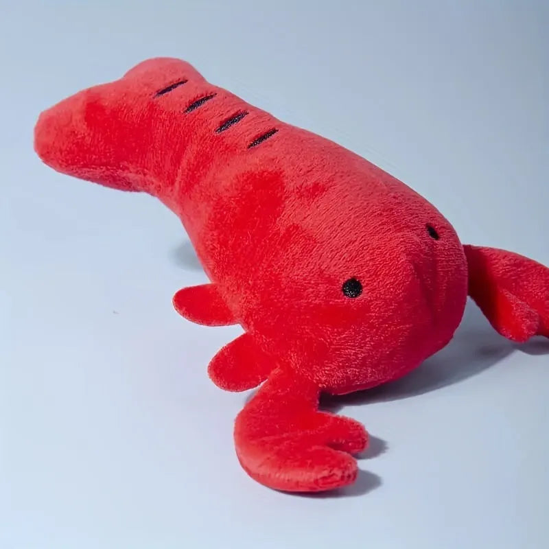 Red lobster squeaky dog toy for small and medium dogs