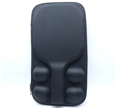 Black EVA pickleball bag with double shoulder straps, showing dimensions 45x25x8 cm.