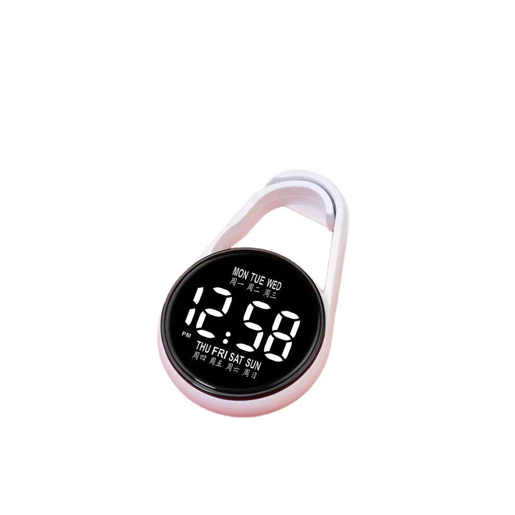 Simple LED luminous electronic watch with digital display on plastic strap in various colours