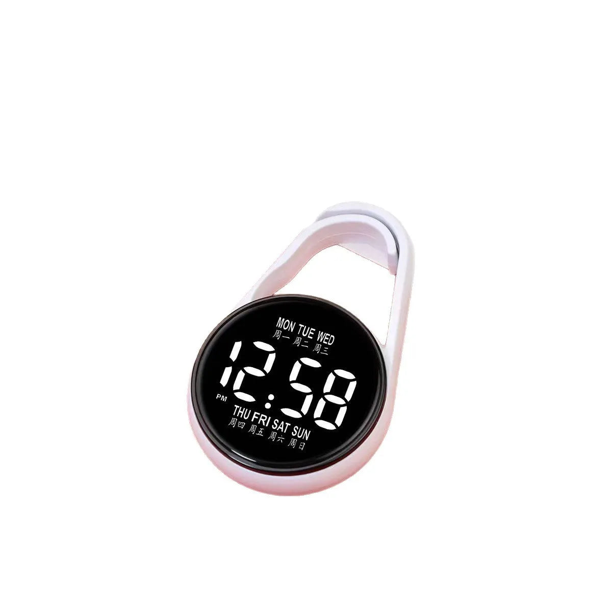 Simple LED luminous electronic watch with digital display on plastic strap in various colours