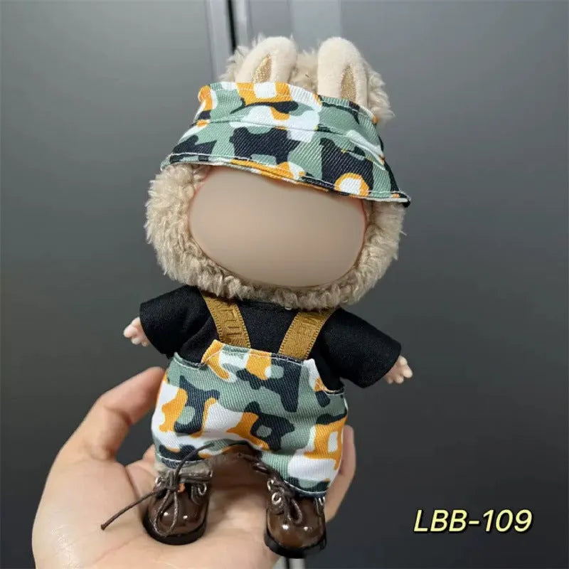 Plastic doll clothes costume for a 17cm high vinyl figurine